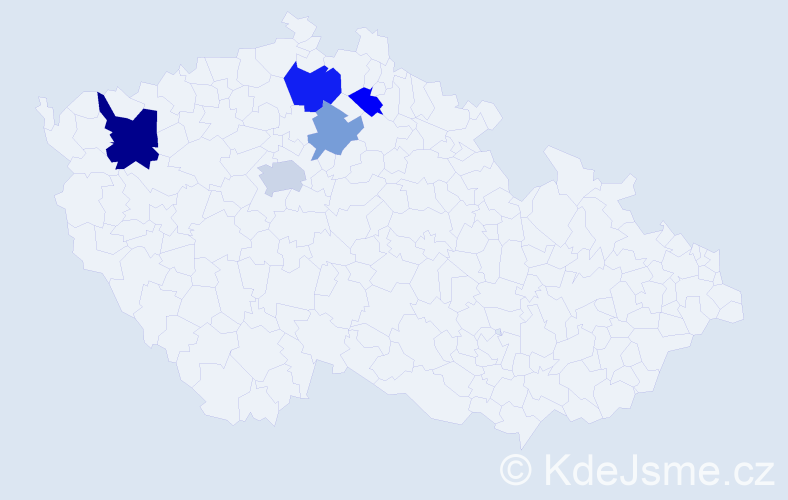Příjmení: 'Eberhaltová', počet výskytů 9 v celé ČR