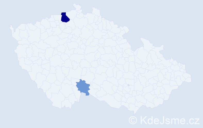 Příjmení: 'Kalamen', počet výskytů 13 v celé ČR