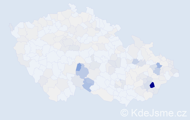 Příjmení: 'Tomšů', počet výskytů 1055 v celé ČR