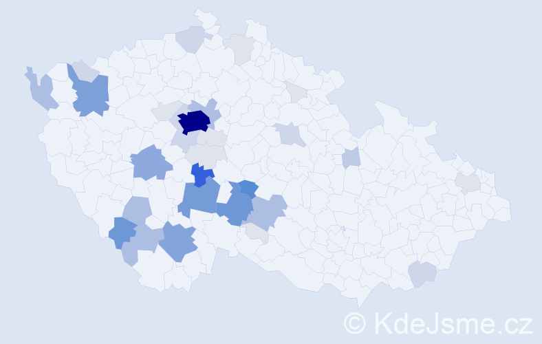 Příjmení: 'Pohan', počet výskytů 152 v celé ČR