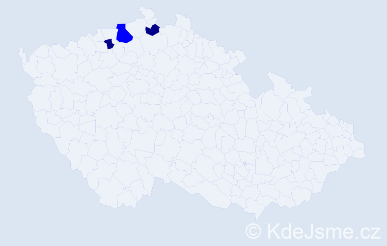 Příjmení: 'Siedeková', počet výskytů 8 v celé ČR
