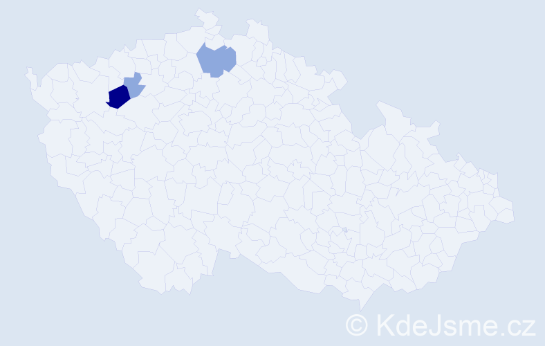 Příjmení: 'Krusman', počet výskytů 9 v celé ČR