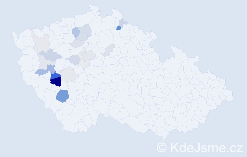 Příjmení: 'Tafatová', počet výskytů 62 v celé ČR