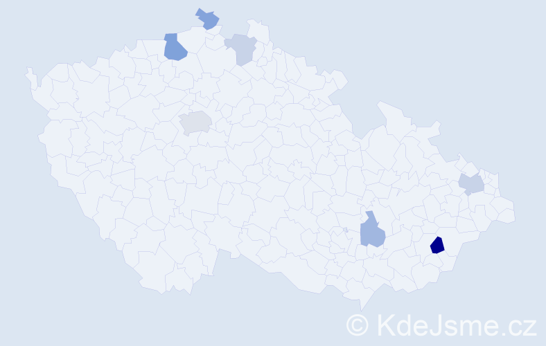 Příjmení: 'Volko', počet výskytů 13 v celé ČR
