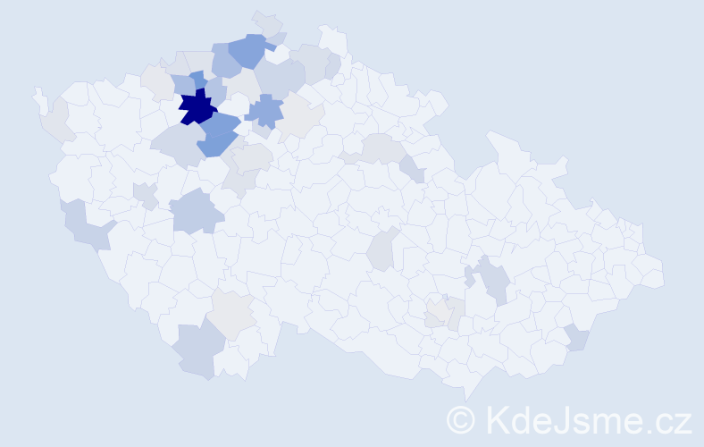 Příjmení: 'Aulický', počet výskytů 139 v celé ČR