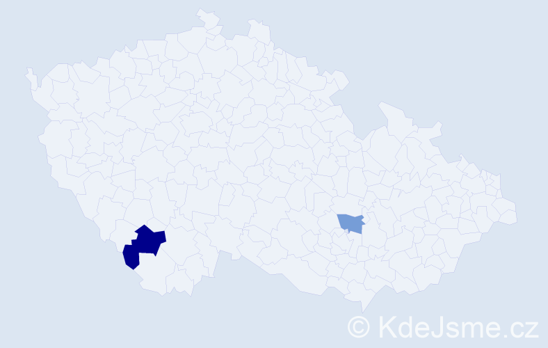 Příjmení: 'Műgl', počet výskytů 3 v celé ČR