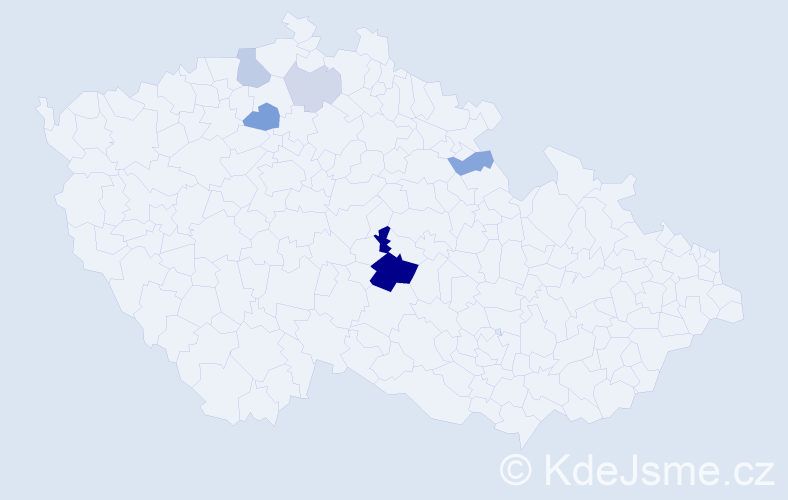Příjmení: 'Lukačina', počet výskytů 17 v celé ČR