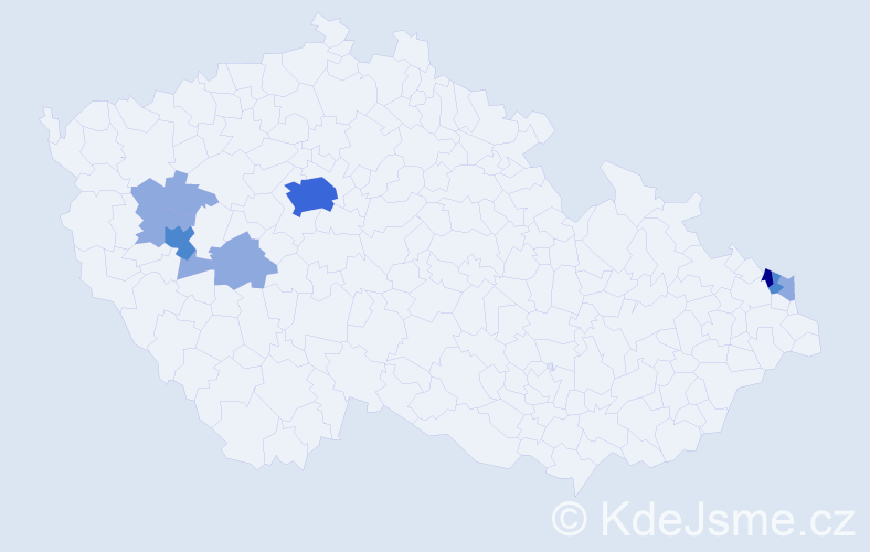 Příjmení: 'Czapek', počet výskytů 22 v celé ČR