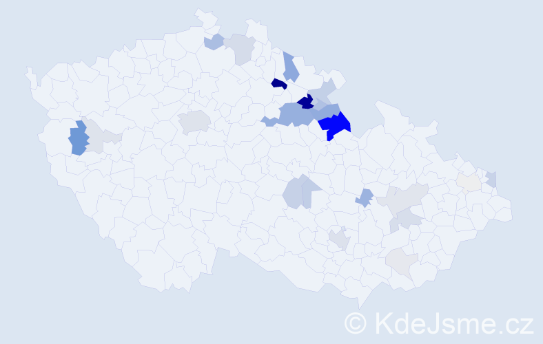 Příjmení: 'Lenfeldová', počet výskytů 90 v celé ČR