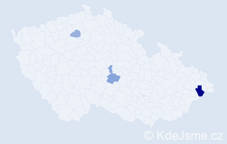 Příjmení: 'Čárková', počet výskytů 7 v celé ČR