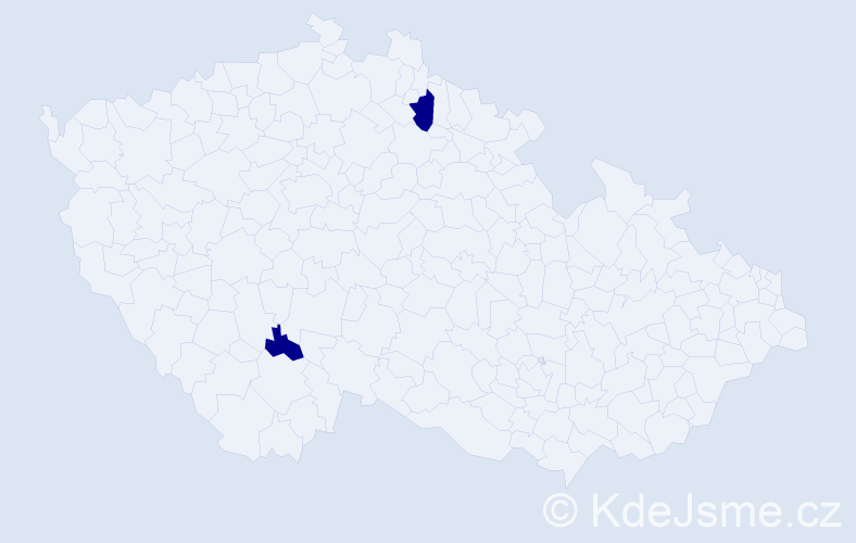 Příjmení: 'Iglseder', počet výskytů 2 v celé ČR