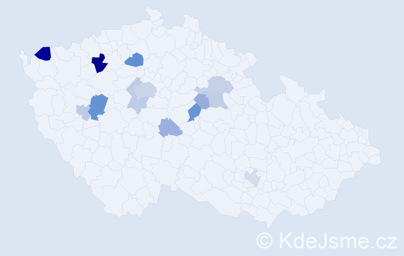 Příjmení: 'Špác', počet výskytů 43 v celé ČR