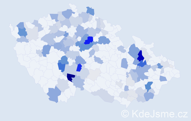 Příjmení: 'Záhorová', počet výskytů 416 v celé ČR