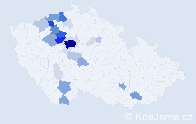 Příjmení: 'Vykouk', počet výskytů 112 v celé ČR