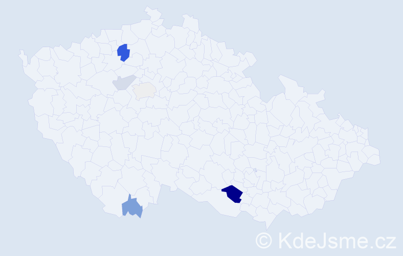 Příjmení: 'Taligová', počet výskytů 10 v celé ČR