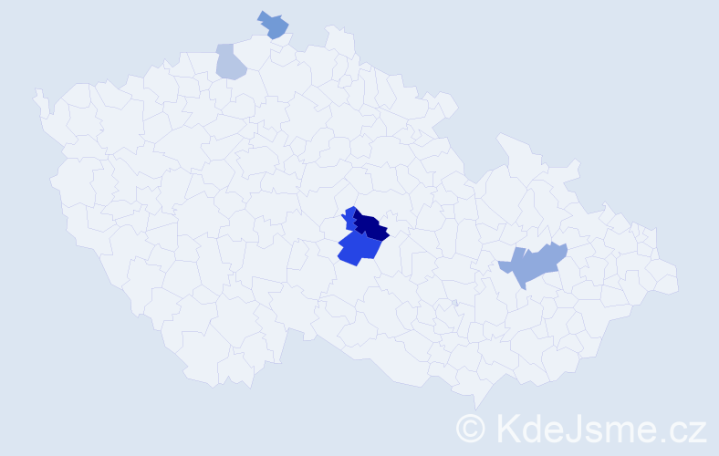 Příjmení: 'Kraučuková', počet výskytů 9 v celé ČR