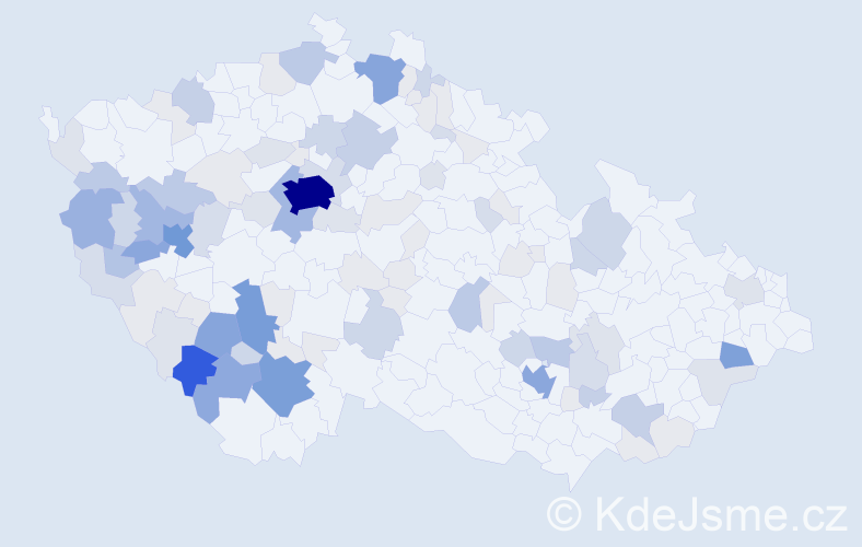 Příjmení: 'Roučka', počet výskytů 399 v celé ČR