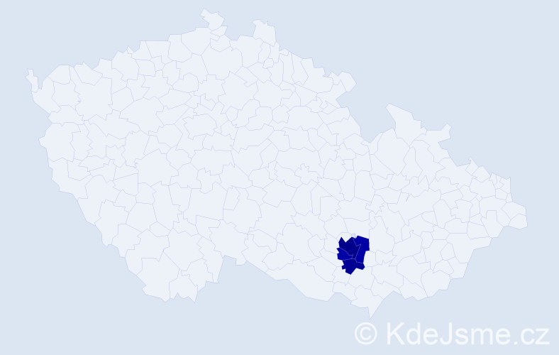 Příjmení: 'Taus', počet výskytů 11 v celé ČR