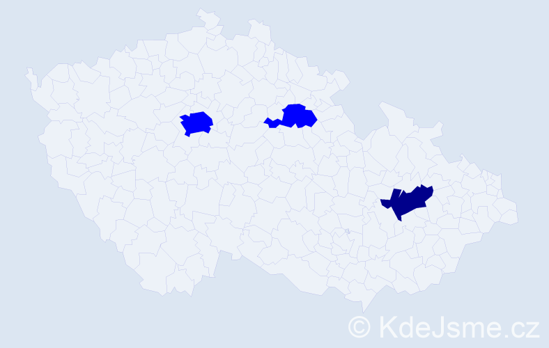 Příjmení: 'Kebis', počet výskytů 4 v celé ČR