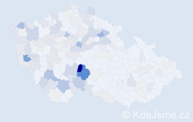 Příjmení: 'Plášil', počet výskytů 449 v celé ČR