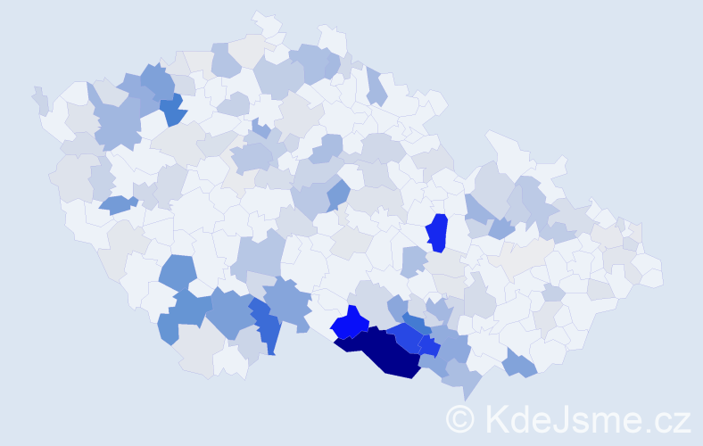 Příjmení: 'Binder', počet výskytů 481 v celé ČR