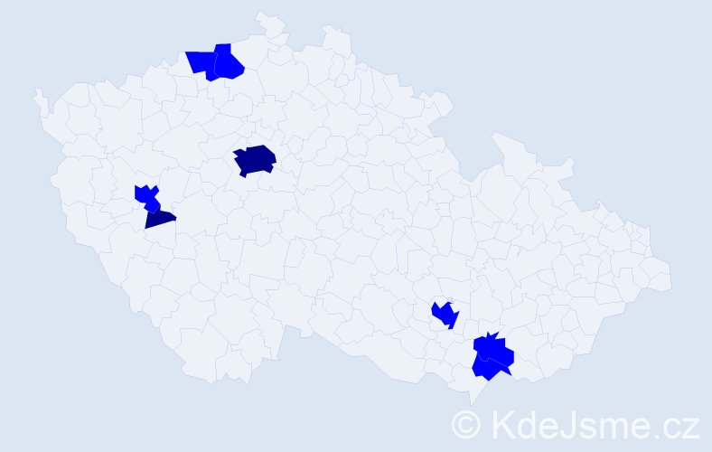 Příjmení: 'Riha', počet výskytů 10 v celé ČR