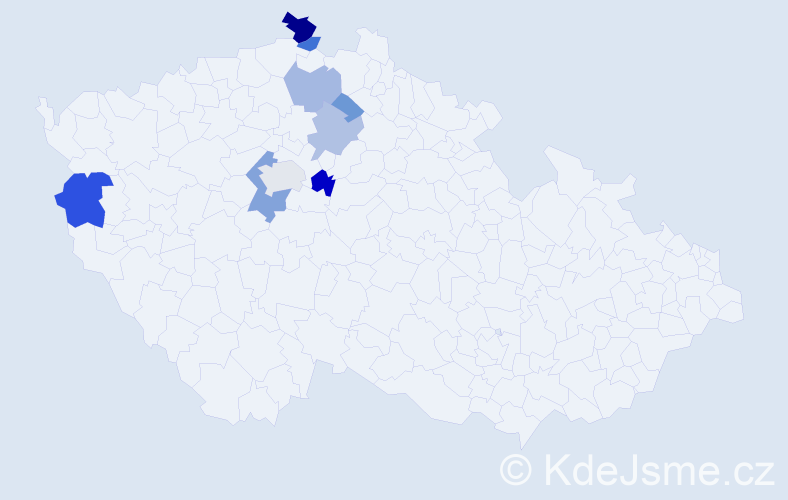 Příjmení: 'Drchotová', počet výskytů 27 v celé ČR