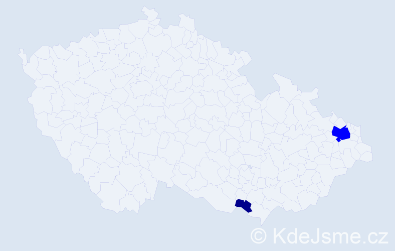 Příjmení: 'Caulfield', počet výskytů 3 v celé ČR