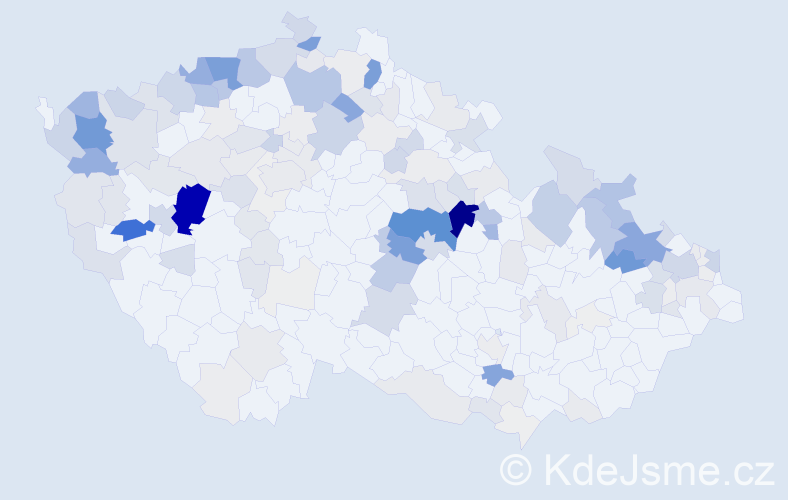 Příjmení: 'Giňová', počet výskytů 742 v celé ČR