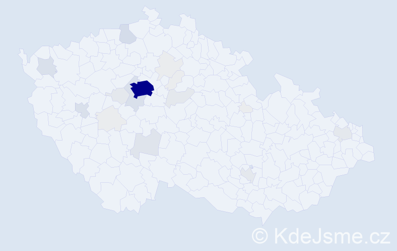 Příjmení: 'Zheng', počet výskytů 121 v celé ČR