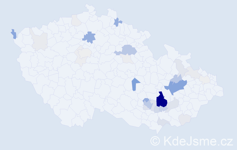 Příjmení: 'Kummerová', počet výskytů 127 v celé ČR