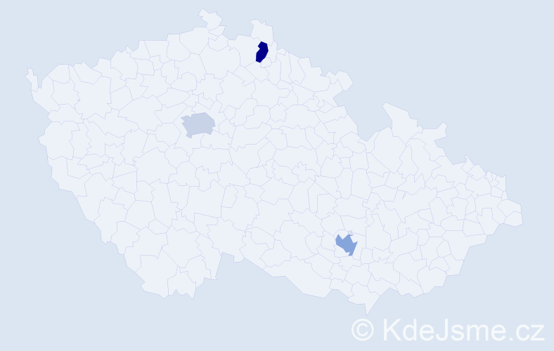Příjmení: 'Kovalevská', počet výskytů 3 v celé ČR