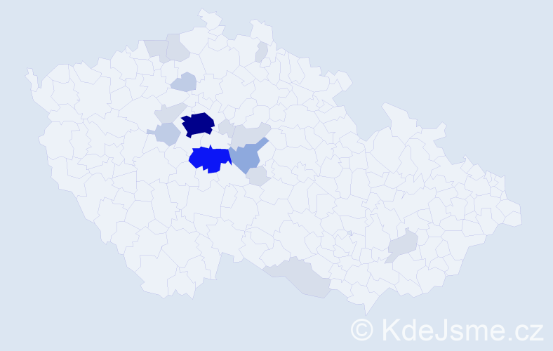 Příjmení: 'Řejhová', počet výskytů 52 v celé ČR