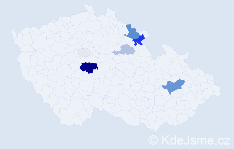 Příjmení: 'Krejčovská', počet výskytů 14 v celé ČR
