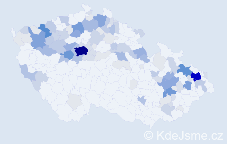 Příjmení: 'Knopová', počet výskytů 375 v celé ČR