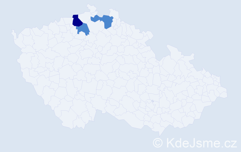 Příjmení: 'Cigányová', počet výskytů 6 v celé ČR