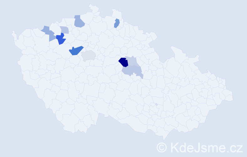 Příjmení: 'Darsa', počet výskytů 22 v celé ČR