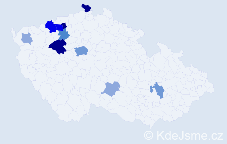 Příjmení: 'Emingr', počet výskytů 37 v celé ČR