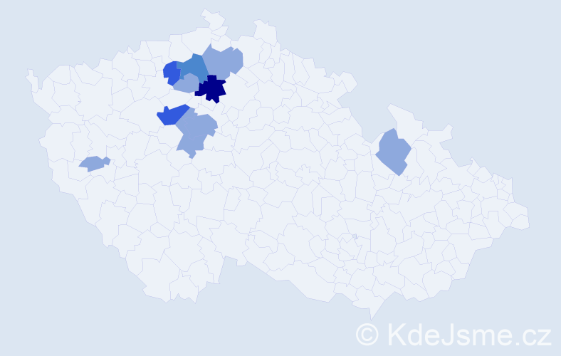 Příjmení: 'Najmr', počet výskytů 19 v celé ČR