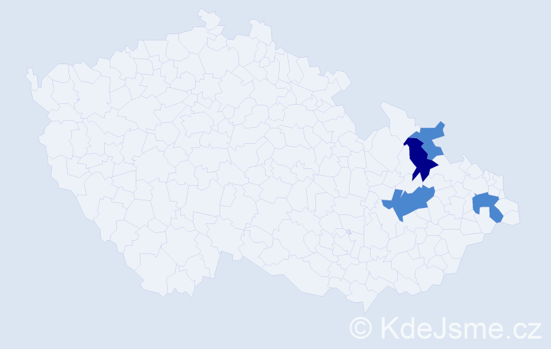 Příjmení: 'Pustofková', počet výskytů 6 v celé ČR