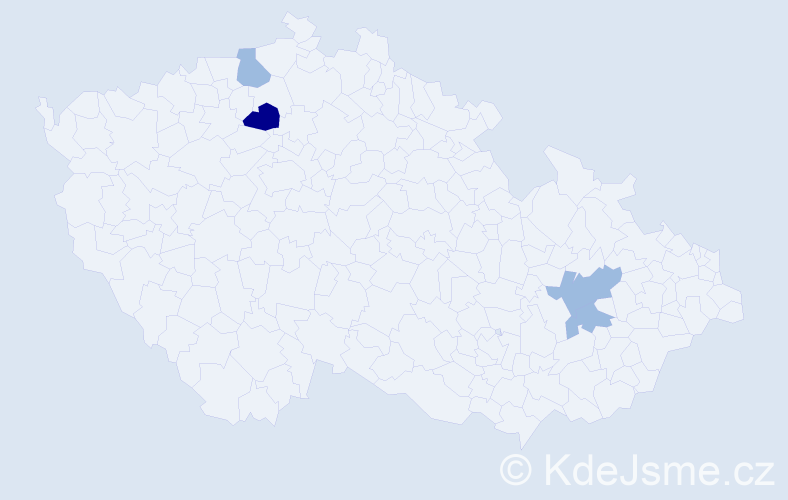Příjmení: 'Derynek', počet výskytů 7 v celé ČR