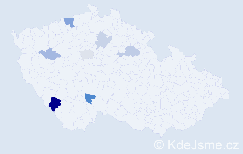 Příjmení: 'Chalaš', počet výskytů 27 v celé ČR