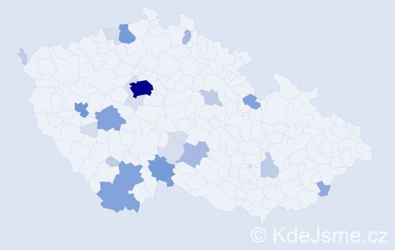 Příjmení: 'Kadičová', počet výskytů 87 v celé ČR