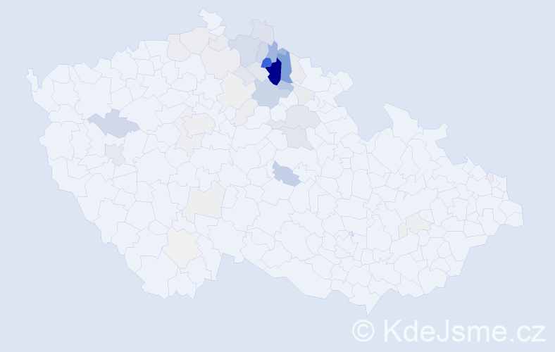 Příjmení: 'Špidlenová', počet výskytů 168 v celé ČR
