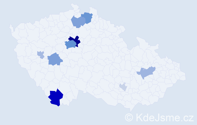 Příjmení: 'Kobryn', počet výskytů 27 v celé ČR