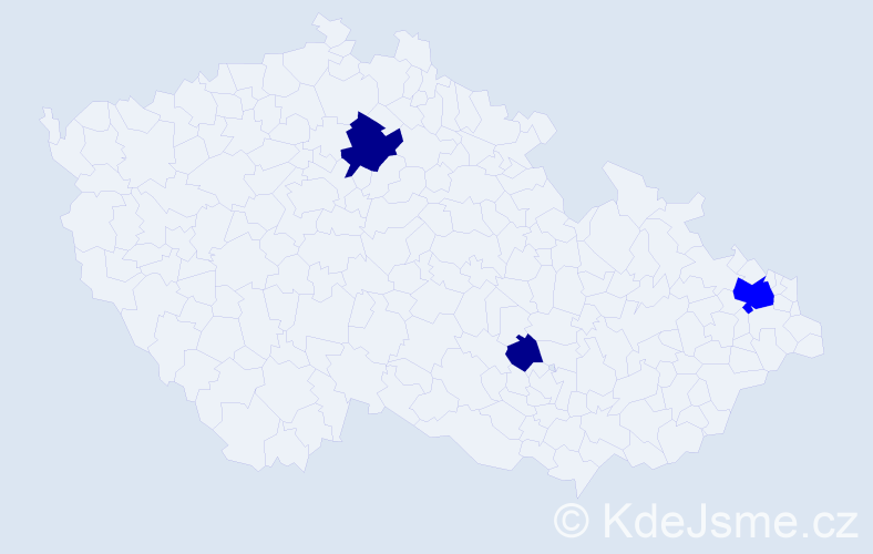 Příjmení: 'Sarkőziová', počet výskytů 5 v celé ČR