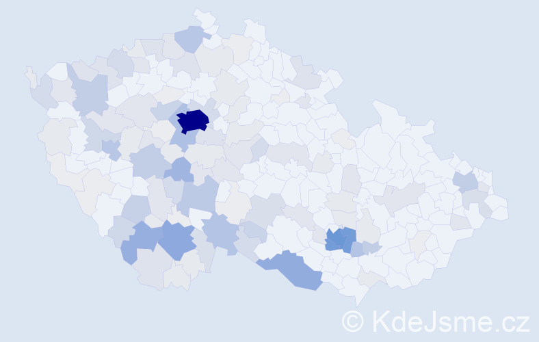 Příjmení: 'Neužil', počet výskytů 585 v celé ČR