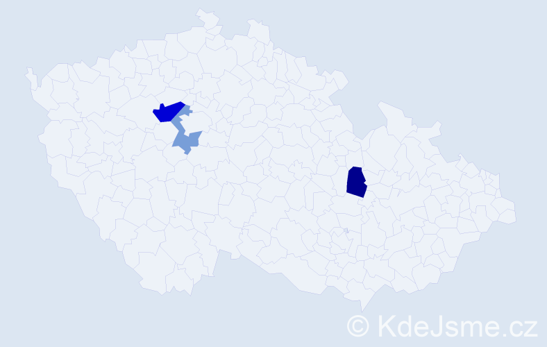 Příjmení: 'Ardon', počet výskytů 5 v celé ČR