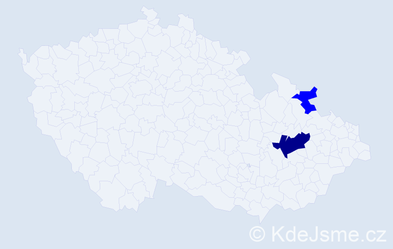 Příjmení: 'Stodolka', počet výskytů 5 v celé ČR