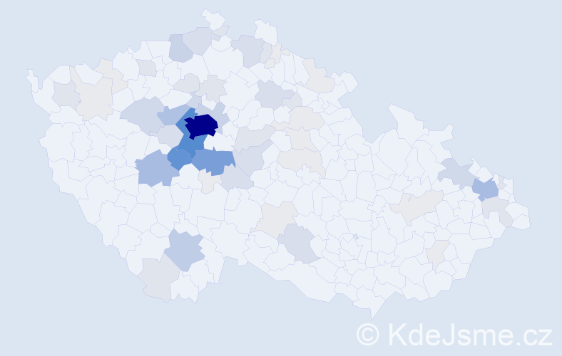 Příjmení: 'Velebil', počet výskytů 241 v celé ČR